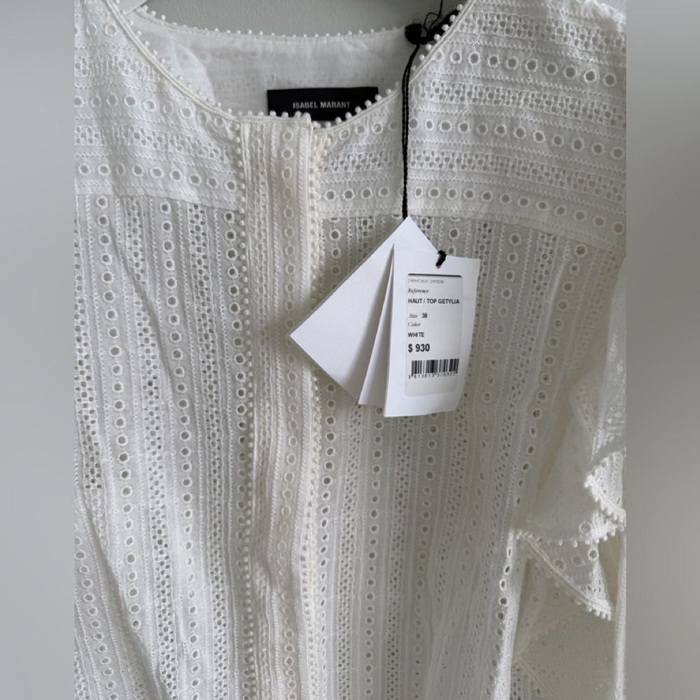 Isabel Marant broderie anglaise ruffle-trim blouse - Picture 6 of 7